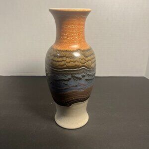 Vintage Royal Haeger Mid-Century Modern Earth Tones Lava Drip Glaze Vase USA